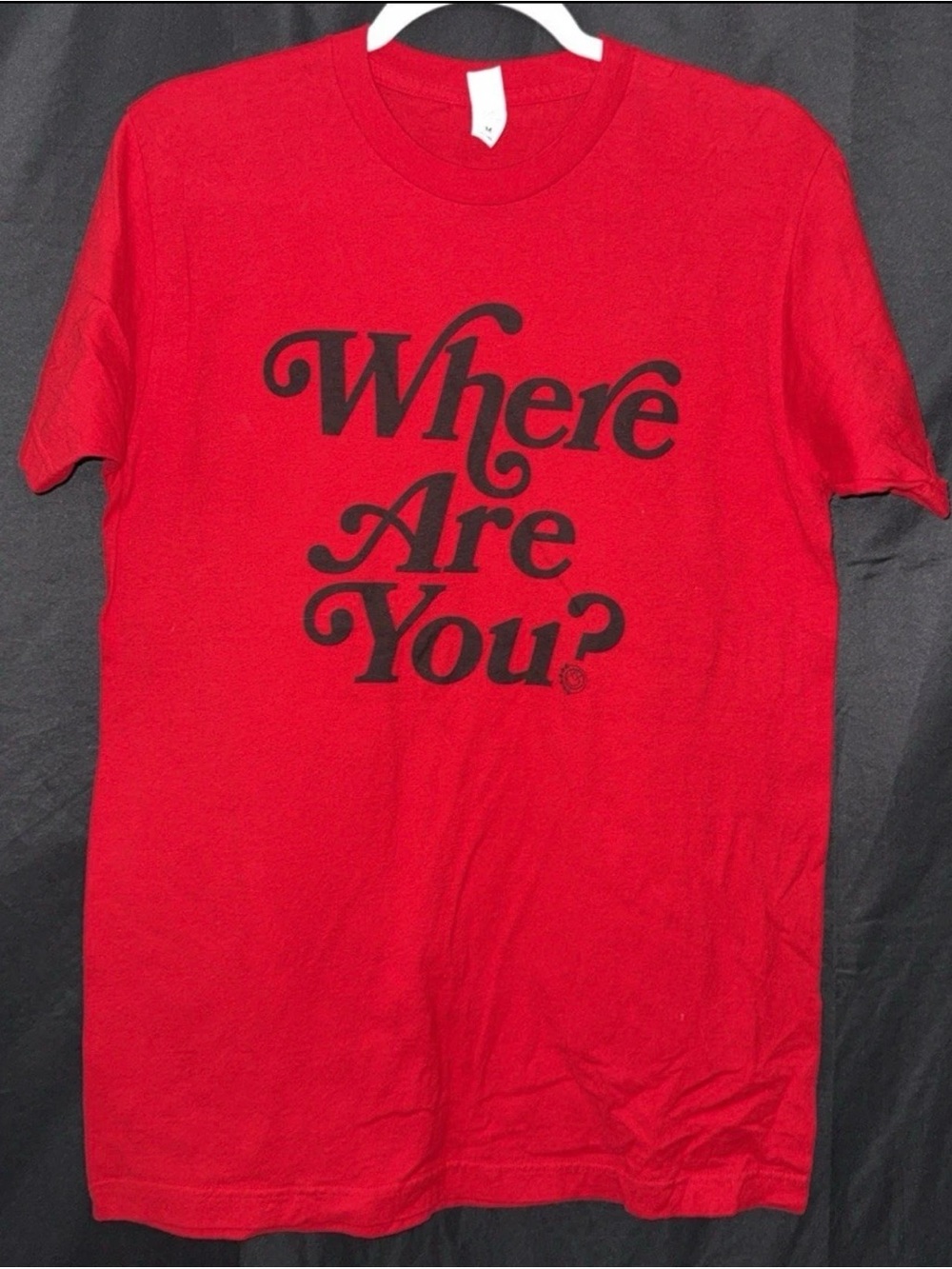 Where Are You? Red Graphic Short Sleeve Tee